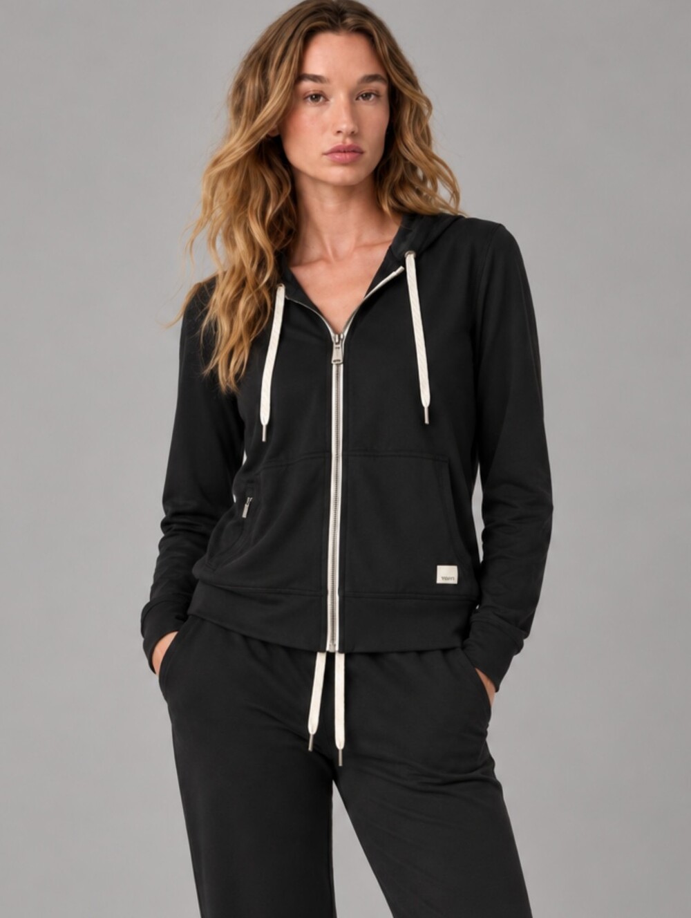 Vuori Halo Performance Full Zip Hoodie VW201 DreamKnit Heather Black Small